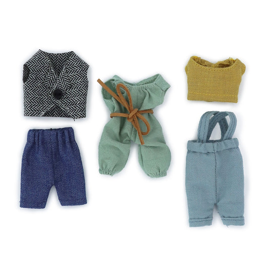 Rove & Reign Fenix Doll Clothing 5 Piece Set / Mix and Match Gender-Neutral Outfits / 1:12 Scale for Open-Ended Play- FITS FENIX FOX